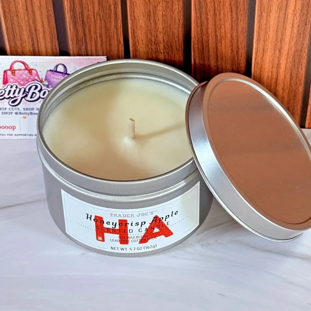 Trader Joe's Honeycrisp Apple Scented Candle Tin 5.7oz (2-Pack)